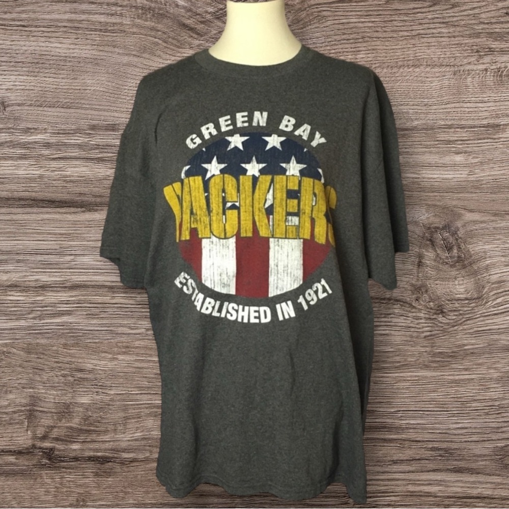 Green Bay Packers NFL TEAM GO PACKERS! XL T-shirt VGUC - Picture 8 of 12
